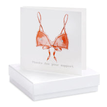Carica l&#39;immagine nel visualizzatore di Gallery, Boxed Thank You For Your Support Bra Earring Card Earrings Crumble and Core White  
