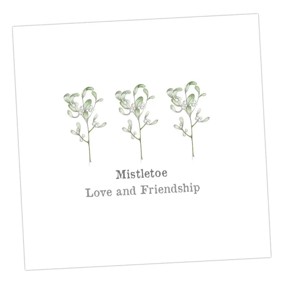 Christmas Mistletoe Card Greeting & Note Cards Crumble and Core 12 x 12 cm  