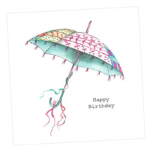 Load image into Gallery viewer, Boho Happy Birthday Umbrella Card Greeting &amp; Note Cards Crumble and Core 15 x 15 cm  
