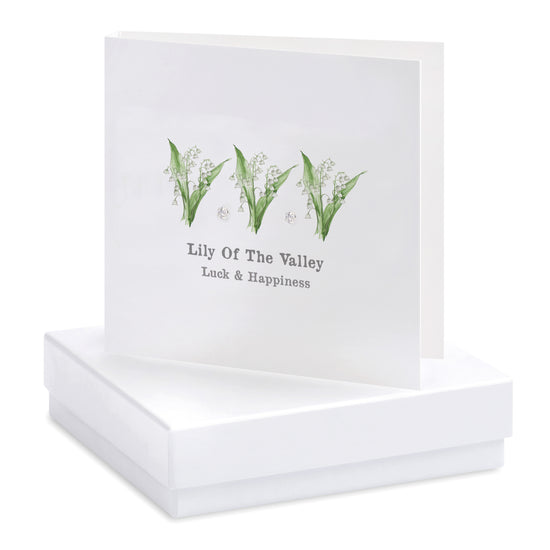 Boxed Lily of the Valley Earring Card Earrings Crumble and Core White  