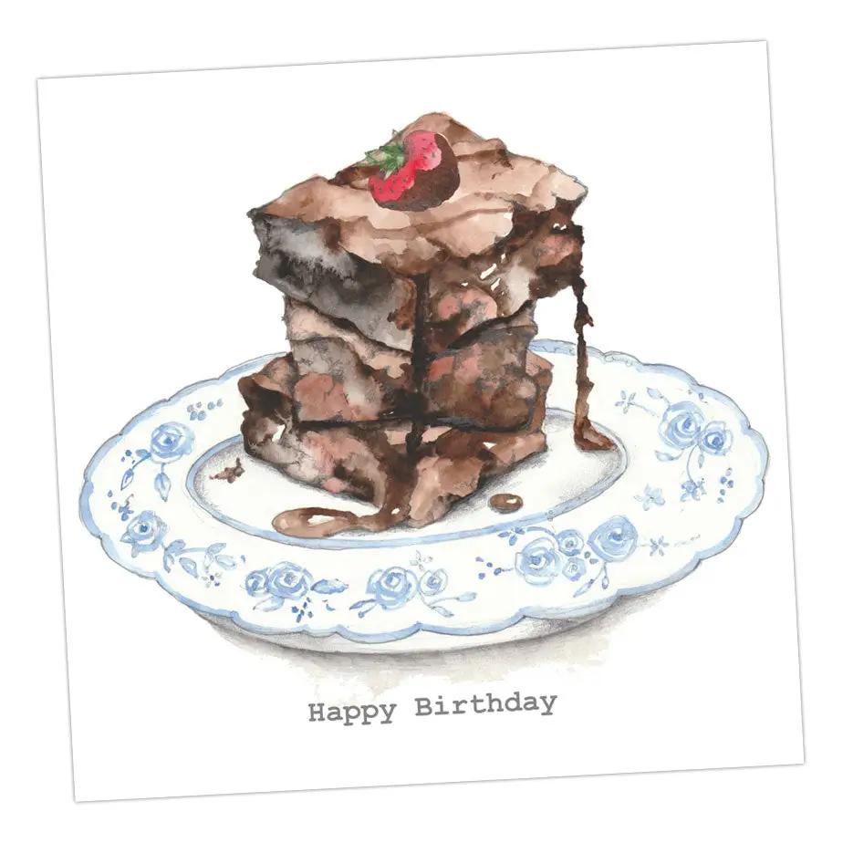 Chocolate Brownie Birthday Card
