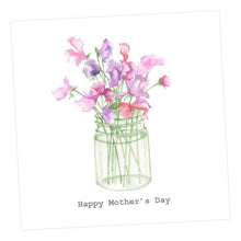 Load image into Gallery viewer, Sweet Peas, Mother&#39;s Day Card Greeting &amp; Note Cards Crumble and Core 12 x 12 cm  

