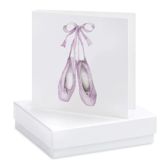 Boxed Ballet Shoes Earring Card Earrings Crumble and Core White  