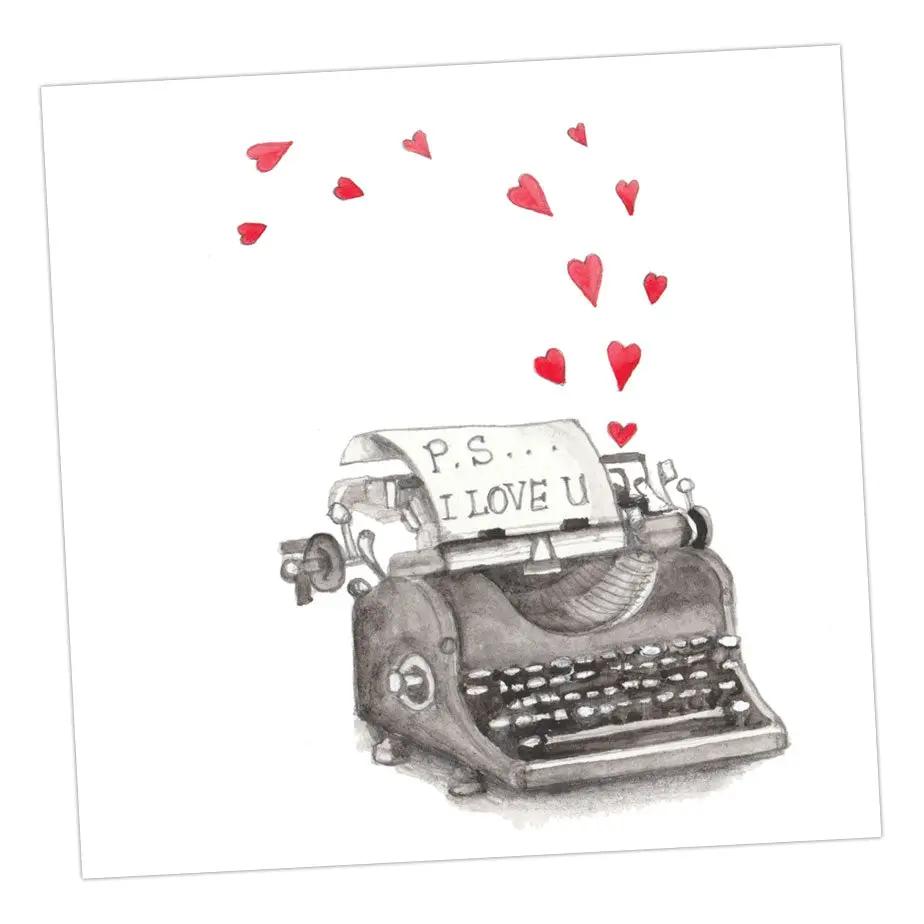 PS I Love You Card Greeting & Note Cards Crumble and Core 12 x 12 cm  