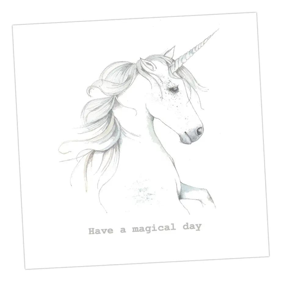 Unicorn Card Greeting & Note Cards Crumble and Core 12 x 12 cm  