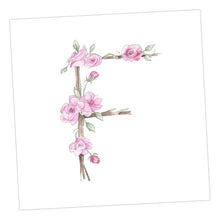 Load image into Gallery viewer, Floral Letters F Greeting &amp; Note Cards Crumble and Core 8 x 8 cm  
