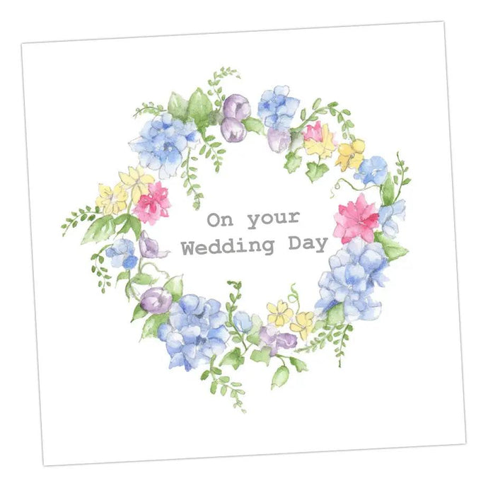 Wedding Wreath Card Greeting & Note Cards Crumble and Core 12 x 12 cm  