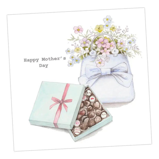 Chocolates and Bag Mother's Day Card Greeting & Note Cards Crumble and Core 12 x 12 cm  