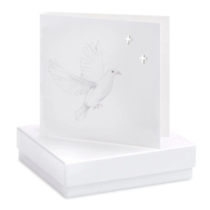 Boxed Dove Cross Earring Card Crumble and Core Crumble & Core