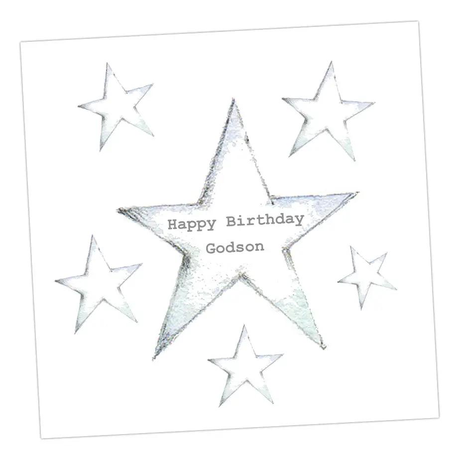 Star Godson Birthday Card Greeting & Note Cards Crumble and Core 12 x 12 cm  