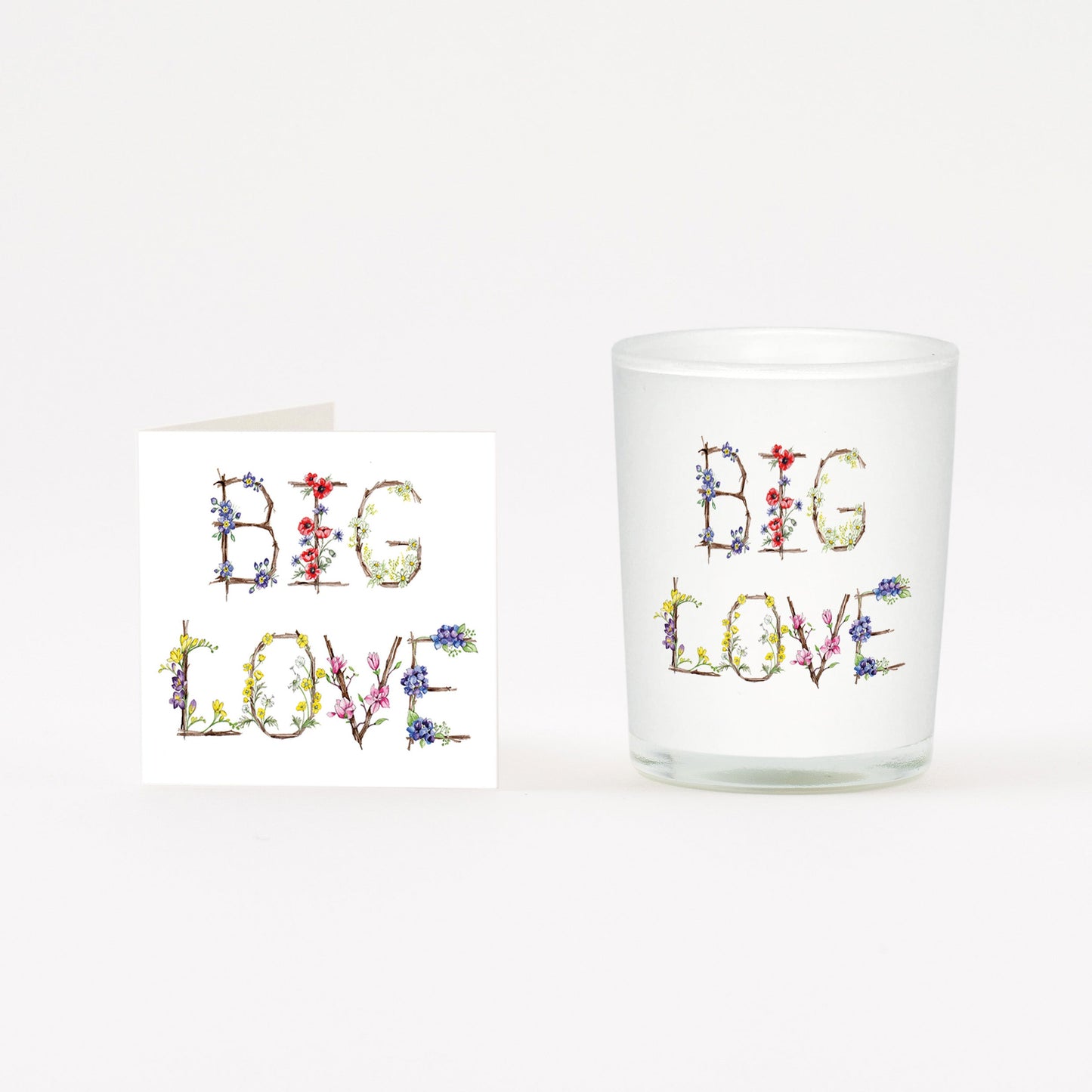 Big Love Boxed Candle and Card Candles Crumble and Core White 20cl 