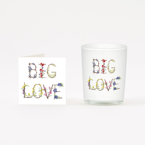 Big Love Boxed Candle and Card Candles Crumble and Core White 20cl 