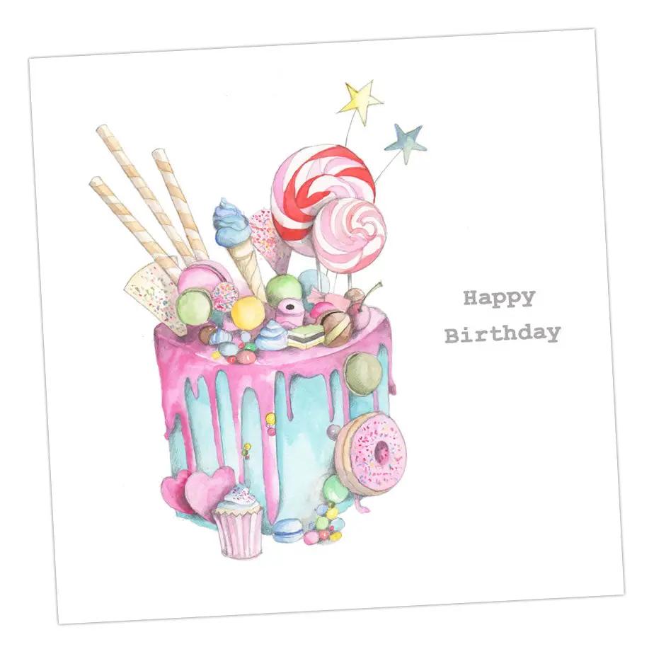 Truly Scrumptious Cake Greeting & Note Cards Crumble and Core 12 x 12 cm  