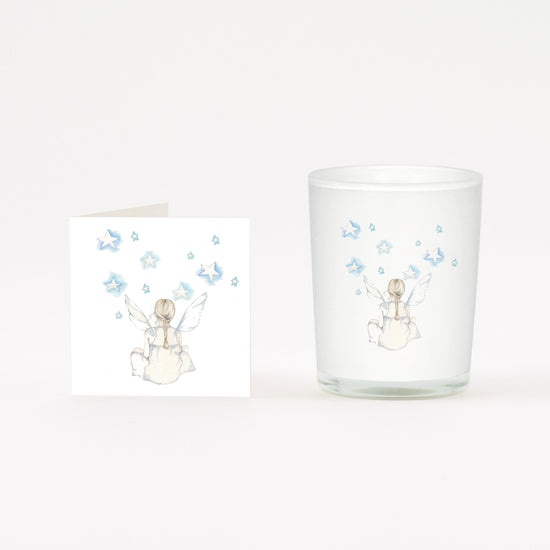 Fairy Boxed Candle and Card Candles Crumble and Core White 20cl 