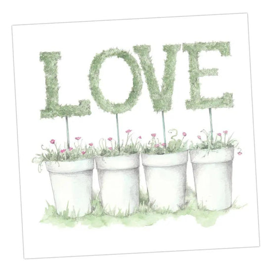 Love Pots Card Greeting & Note Cards Crumble and Core 12 x 12 cm  
