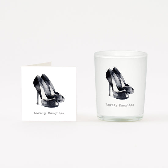 Daughter Shoes Boxed Candle and Card Candles Crumble and Core White 20cl 