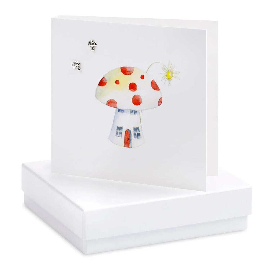 Boxed Toadstool Earring Card Crumble and Core Crumble & Core