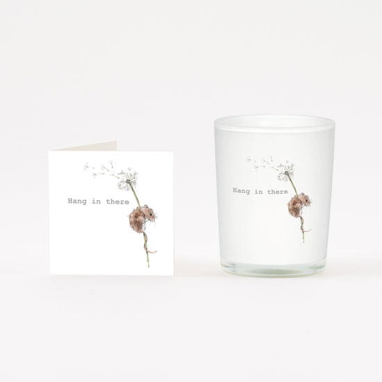 Hang In There Boxed Candle and Card Candles Crumble and Core White 20cl 