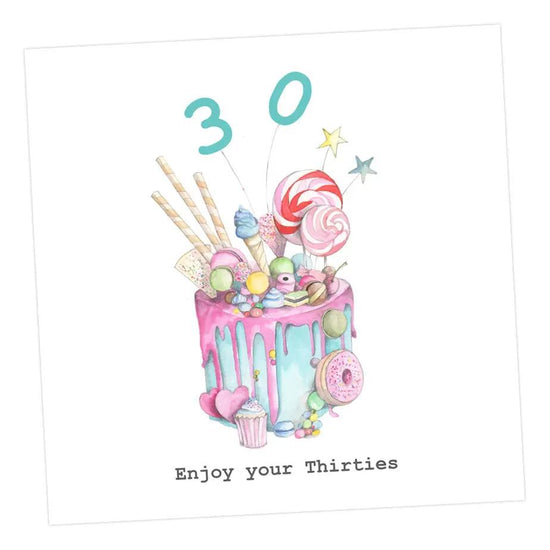 Truly Scrumptious Cake 30th Card Greeting & Note Cards Crumble and Core 12 x 12 cm  