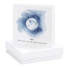 Load image into Gallery viewer, Boxed Earring Card Mam Moon and Star Earrings Crumble and Core White  
