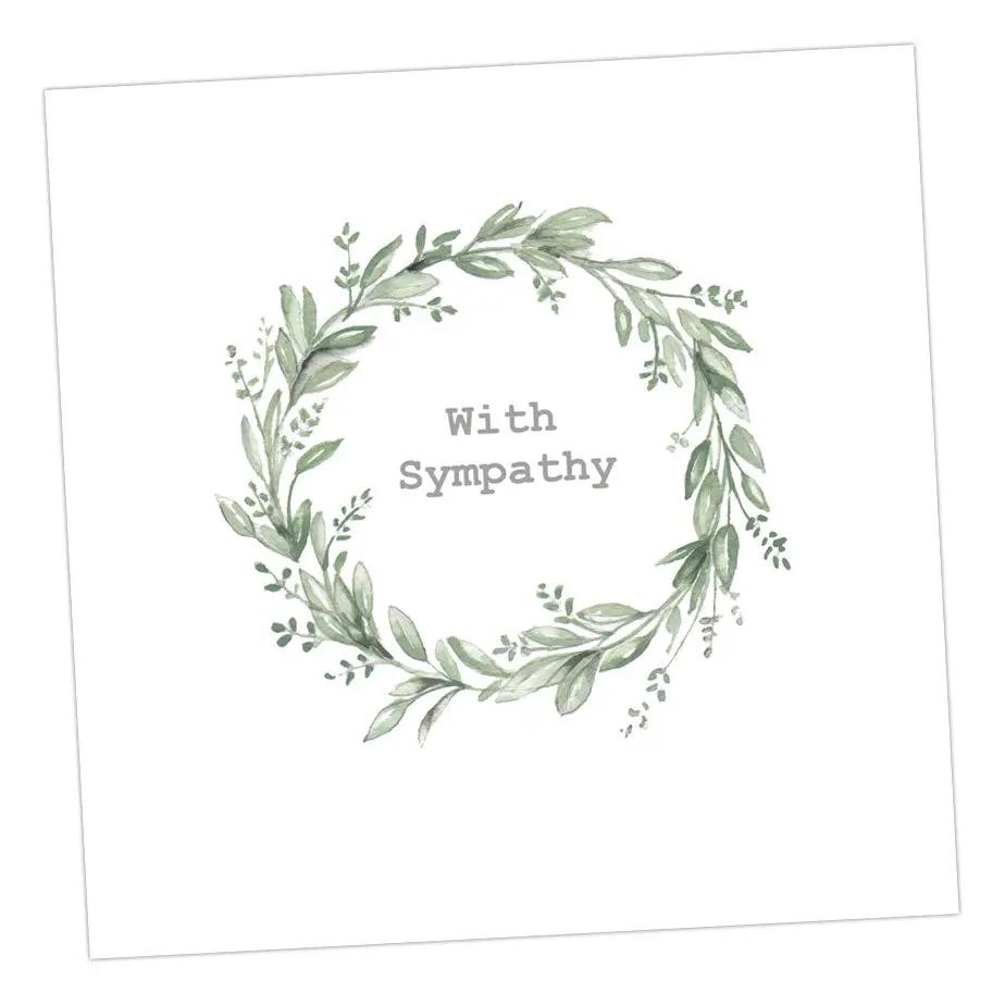 Sympathy Wreath Card Greeting & Note Cards Crumble and Core 12 x 12 cm  