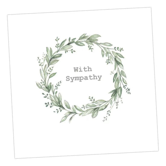 Sympathy Wreath Card Greeting & Note Cards Crumble and Core 12 x 12 cm  