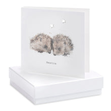 Carica l&#39;immagine nel visualizzatore di Gallery, Boxed Earring Card Hedgehogs Bestie Earrings Crumble and Core White  
