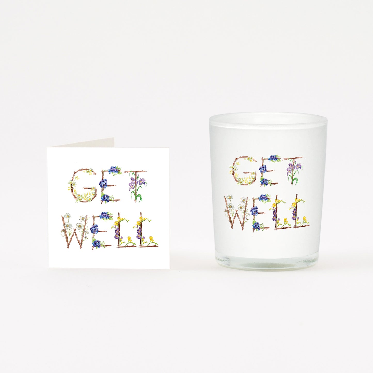 Get Well Boxed Candle and Card Candles Crumble and Core   
