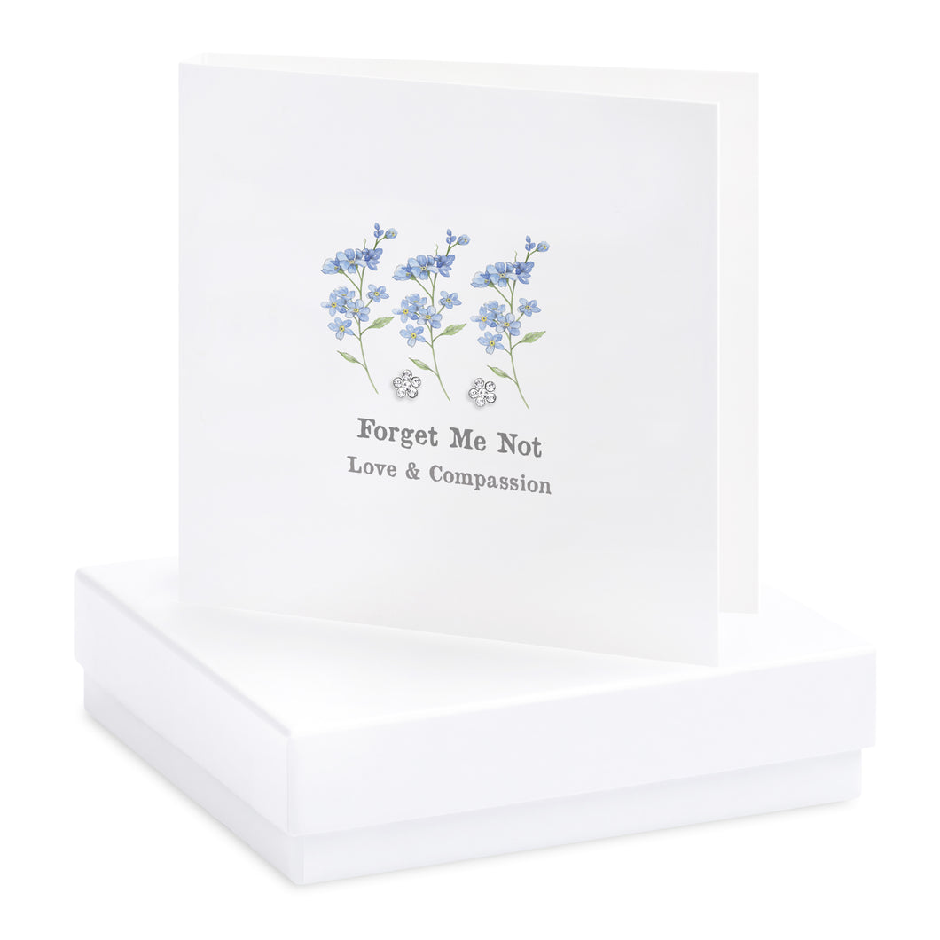 Boxed Forget Me Not Earring Card Earrings Crumble and Core   
