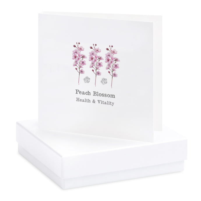 Boxed Peach Blossom Earring Card Crumble and Core Crumble & Core