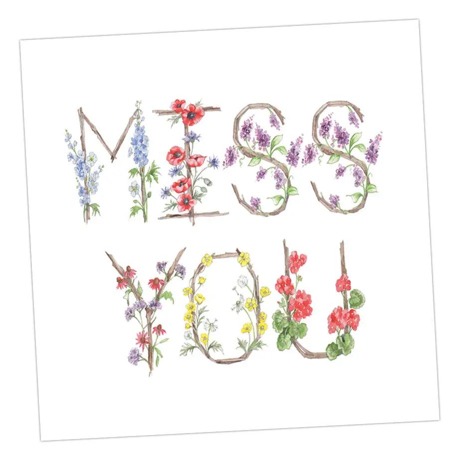 Floral Letters Miss You