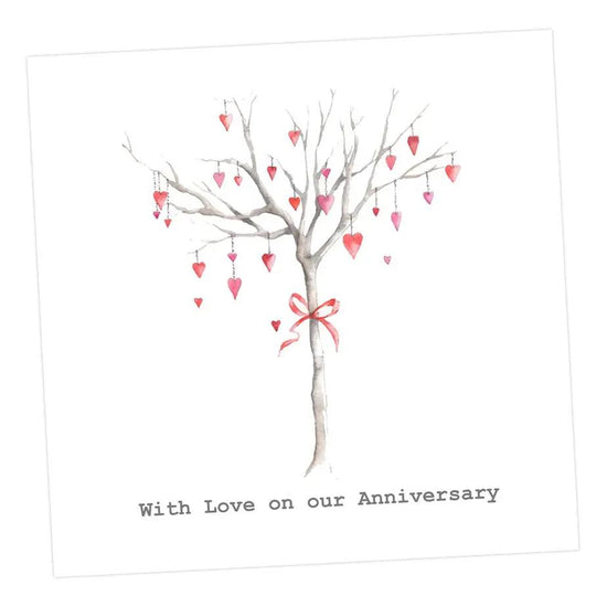 Heart Tree Anniversary Card Greeting & Note Cards Crumble and Core   