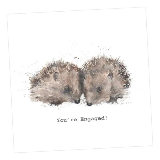 Mr and Mrs Hedgehog Engagement Card Greeting & Note Cards Crumble and Core 12 x 12 cm  