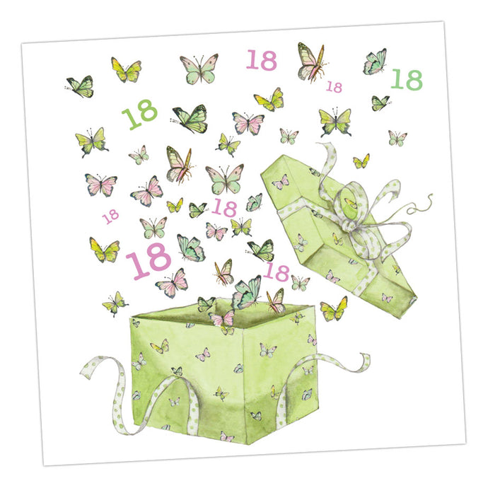 Butterfly 18th Birthday Card
