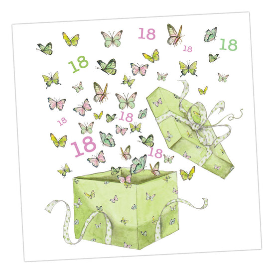 Butterfly 18th Birthday Card Greeting & Note Cards Crumble and Core   