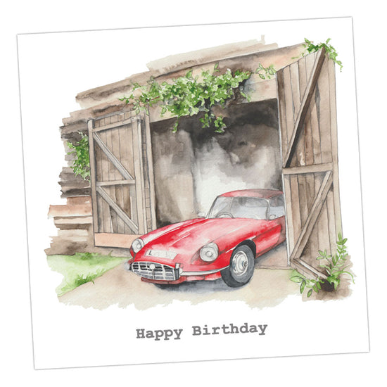 Vintage Car Birthday Card Greeting & Note Cards Crumble and Core   