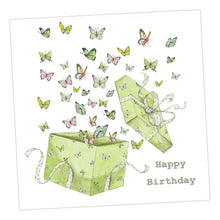 Load image into Gallery viewer, Presents and Butterflies Birthday Card Greeting &amp; Note Cards Crumble and Core   
