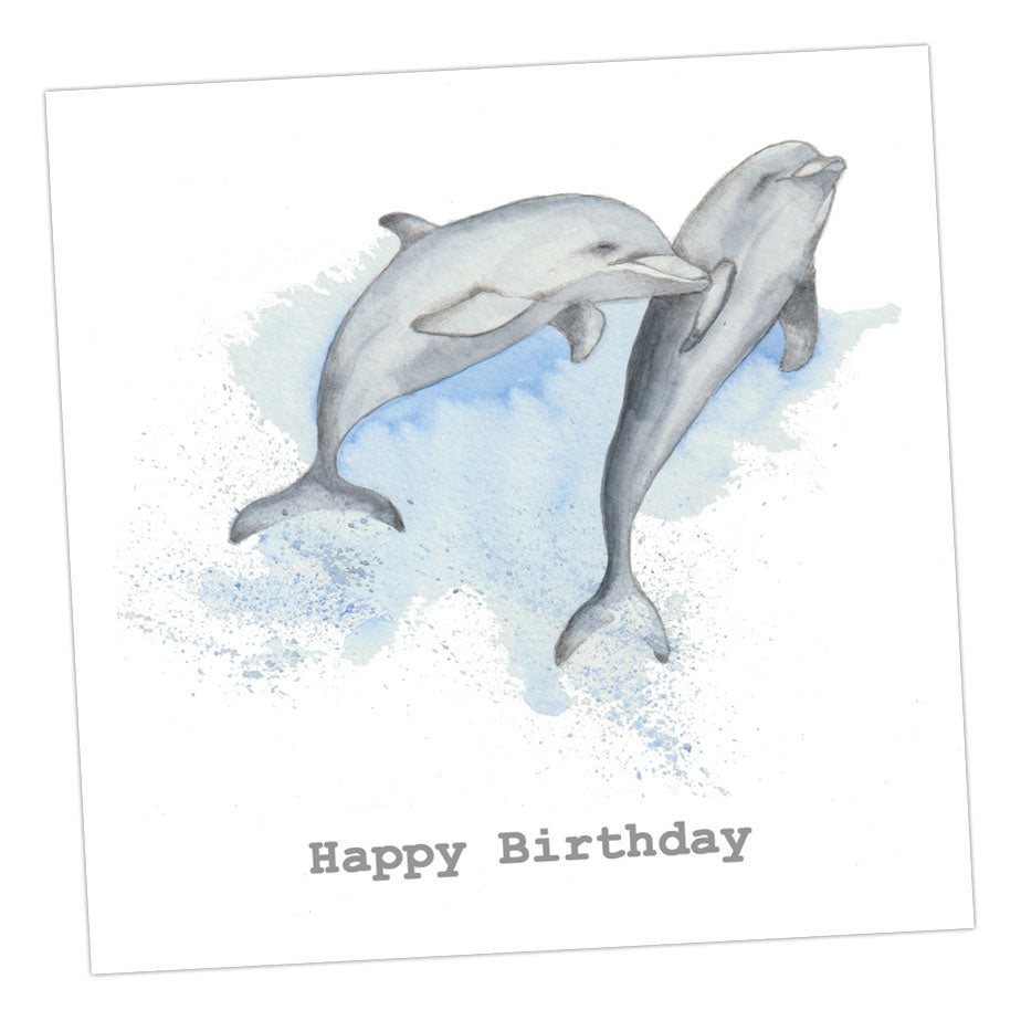 Dolphin Birthday Greeting Card Greeting & Note Cards Crumble and Core   