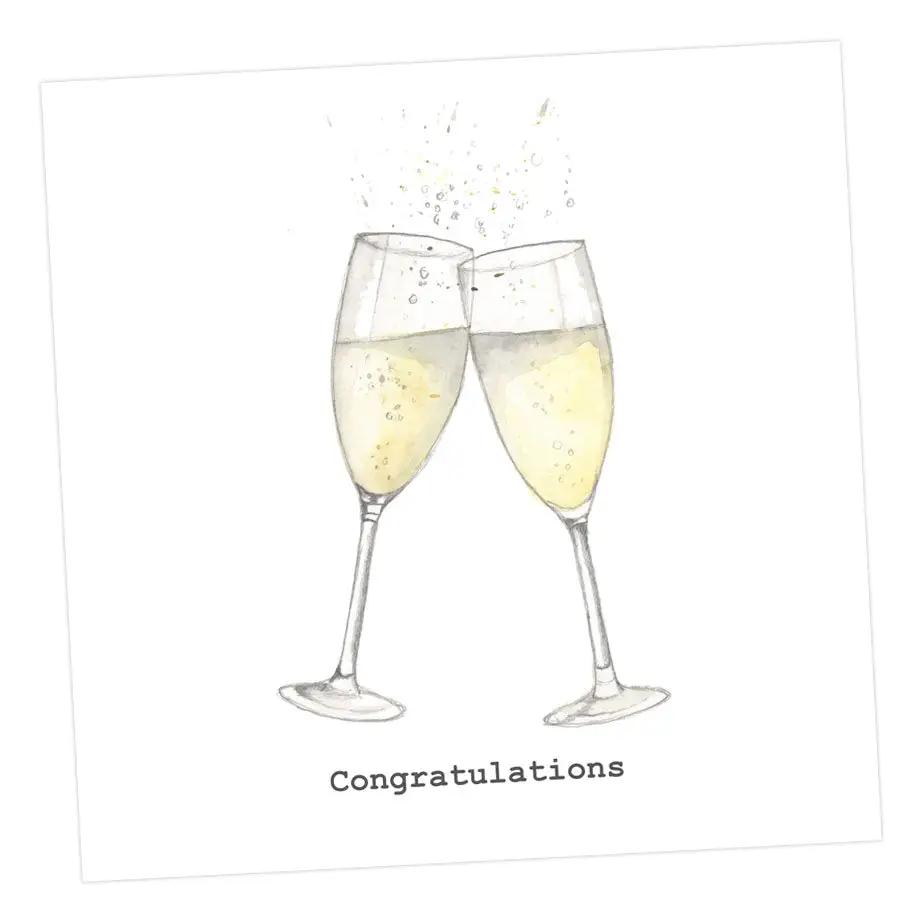 Congratulations Flutes Greeting  Card Greeting & Note Cards Crumble and Core   