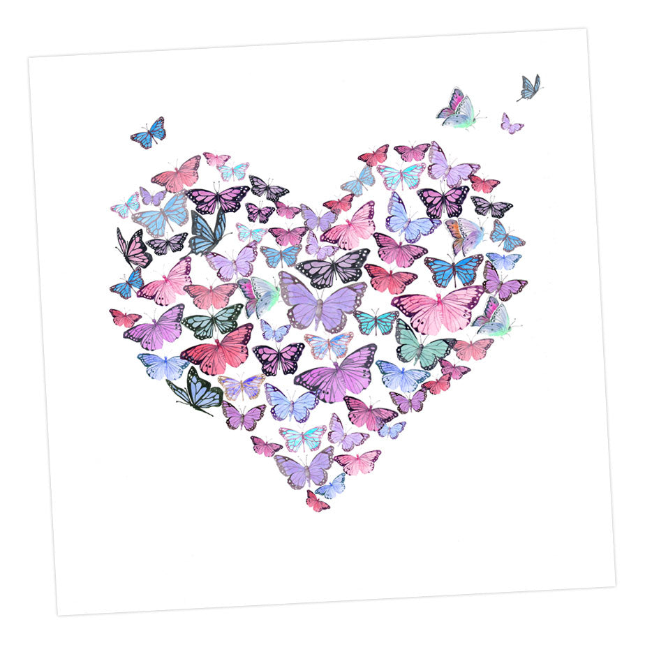 Heart of Butterflies Card Greeting & Note Cards Crumble and Core   