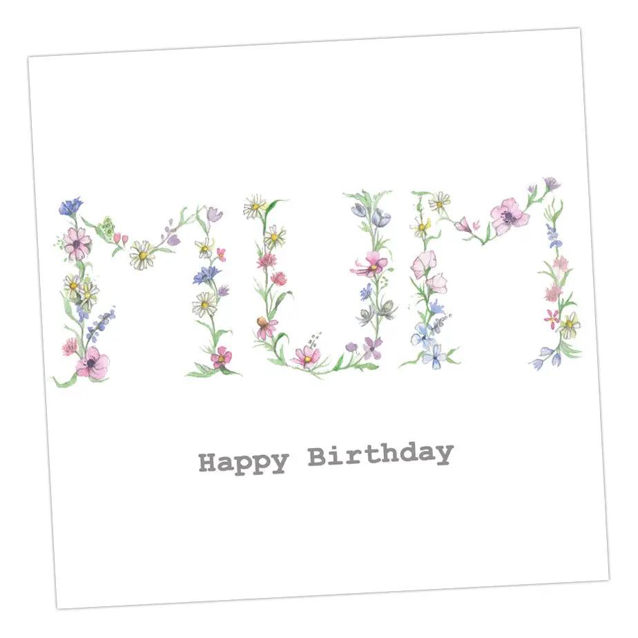 Floral Mum Birthday Card Greeting & Note Cards Crumble and Core   
