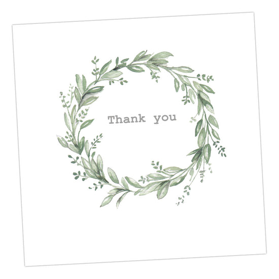 Thank You Wreath Card Greeting & Note Cards Crumble and Core   