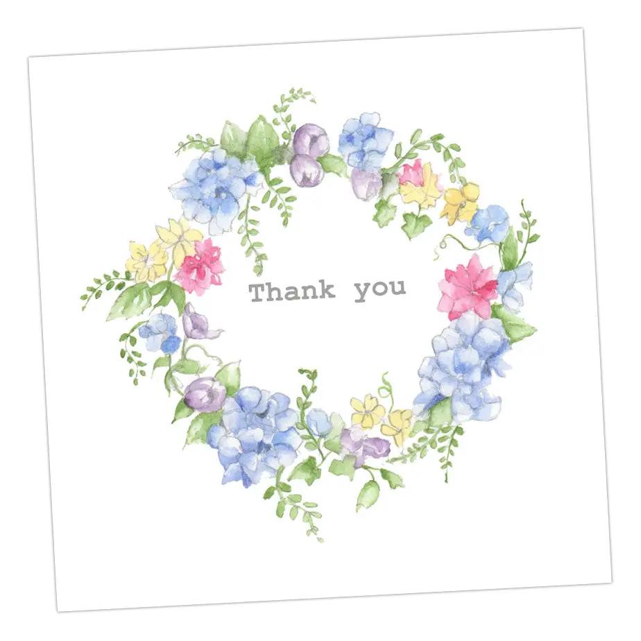 Thank You Wreath Card Greeting & Note Cards Crumble and Core   