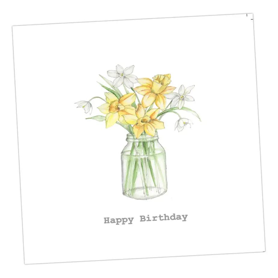 Daffodils Birthday Greeting Card Greeting & Note Cards Crumble and Core   