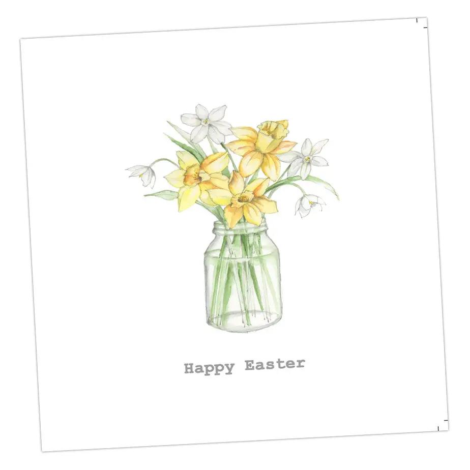 Daffodils Easter Jar Card Greeting & Note Cards Crumble and Core   