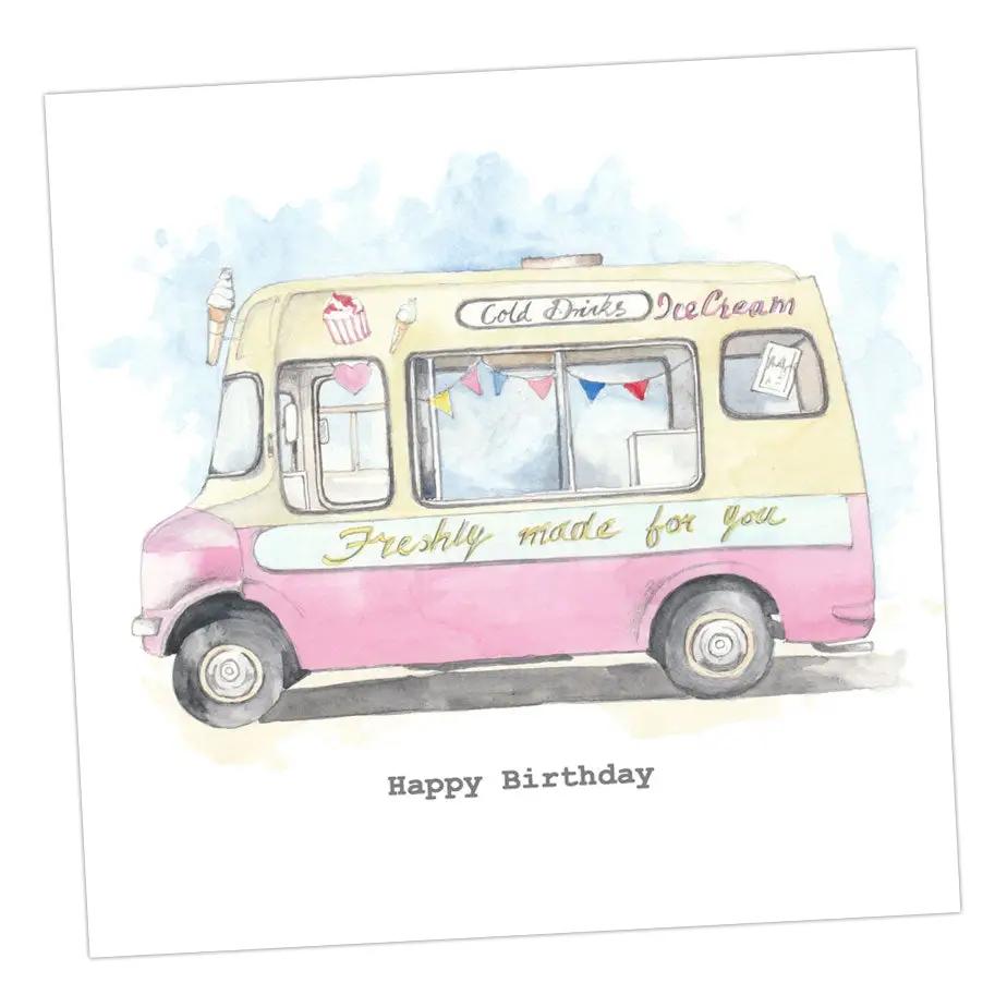 Ice-Cream Van Card Greeting & Note Cards Crumble and Core   