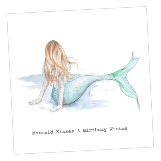 Mermaid Kisses Birthday Card Greeting & Note Cards Crumble and Core   