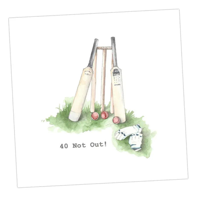 Cricket 40 Not Out Card