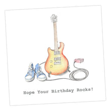 Load image into Gallery viewer, Guitar Birthday  Card Greeting &amp; Note Cards Crumble and Core   

