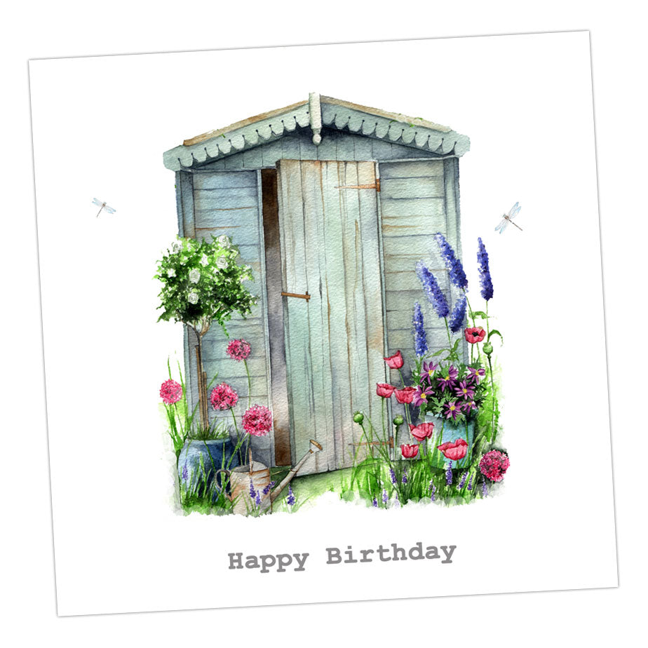 Green Shed Card Greeting & Note Cards Crumble and Core   